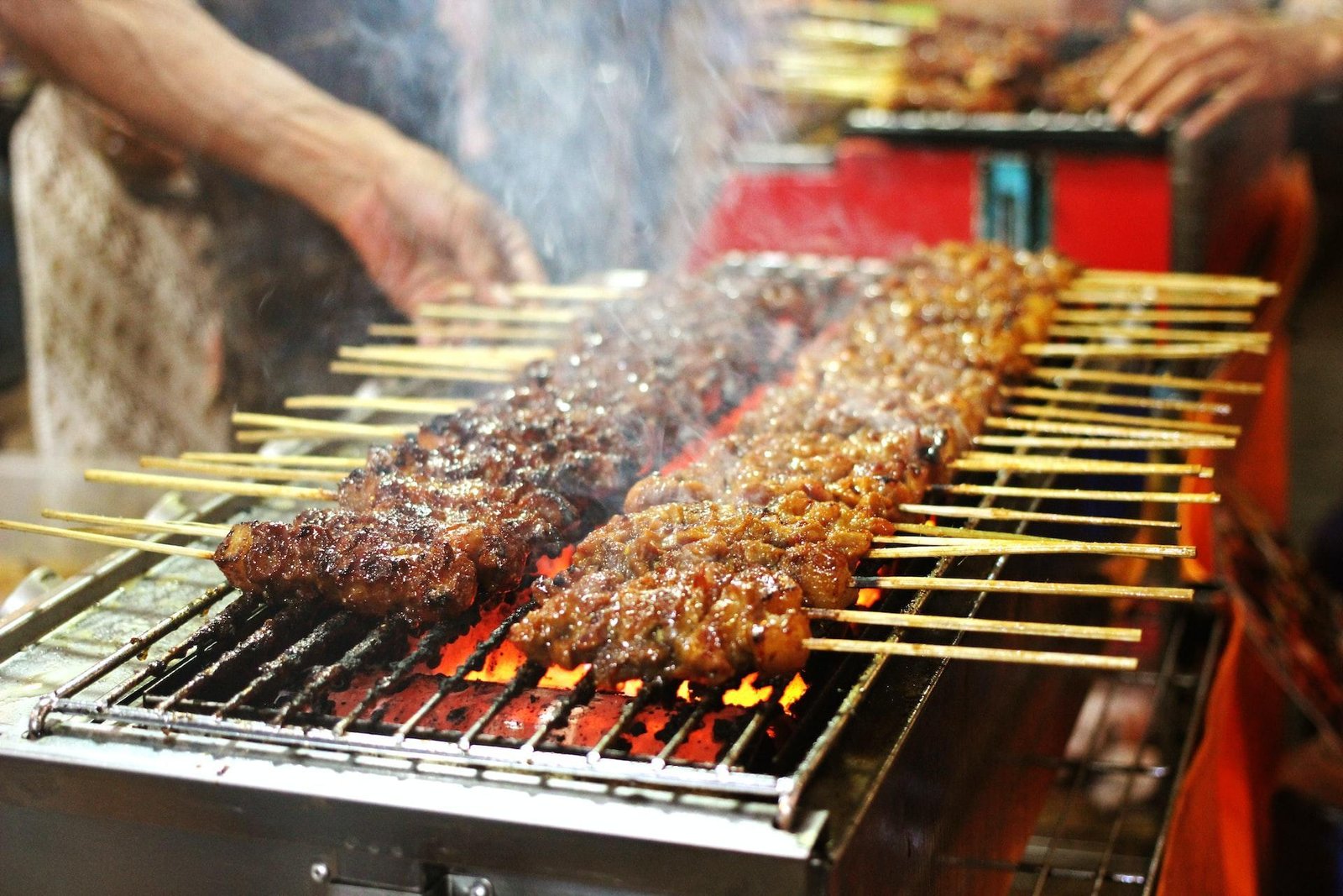 Turkish kebab on skewer grill